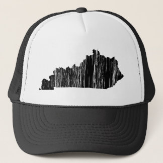 Beunruhigte Kentucky-Staats-Kontur Truckerkappe