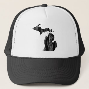 Beunruhigte Michigan-Staats-Kontur Truckerkappe