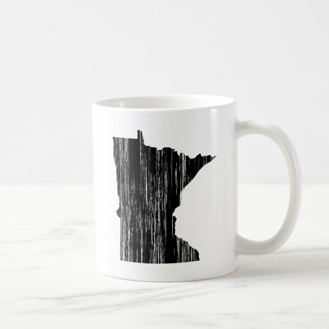 Beunruhigte Minnesota-Staats-Kontur Kaffeetasse (Rechts)
