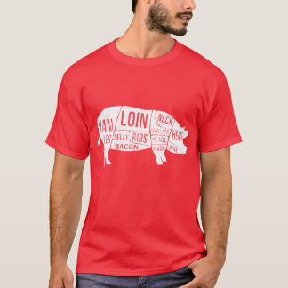 Beunruhigte Schwein-Teile und Schnitte T-Shirt
