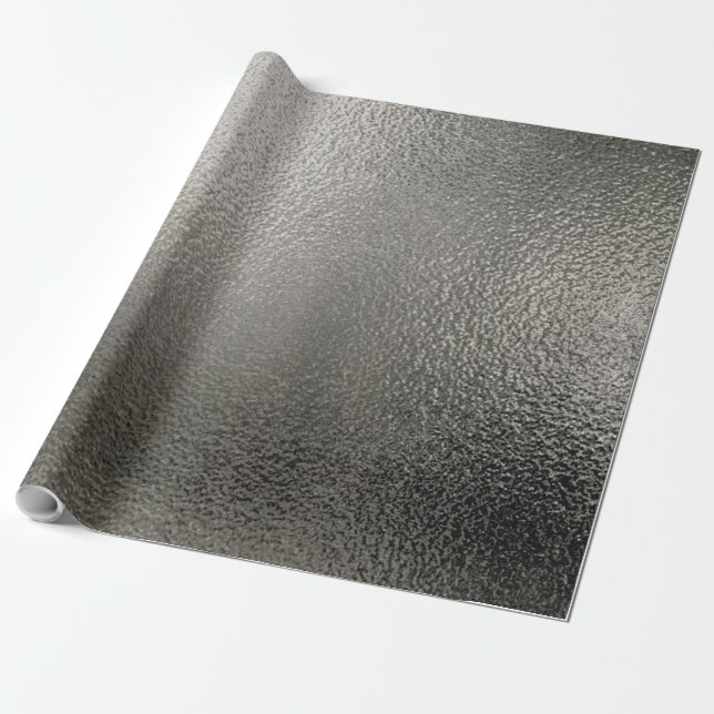 Beunruhigte silberne metallische Beschaffenheit 2 Geschenkpapier (Ungerollt)