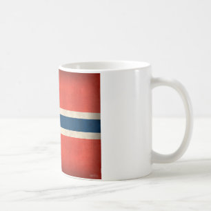 Beunruhigte Tasse Norwegens Flagge