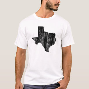 Beunruhigte Texas-Staats-Kontur T-Shirt
