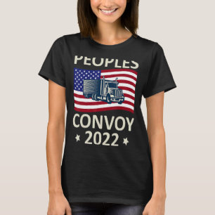 Beunruhigte US-Flagge The Peoples Convoy 2022 Amer T-Shirt