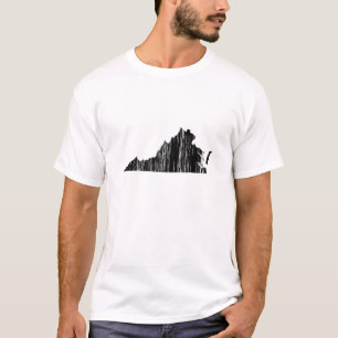 Beunruhigte Virginia-Staats-Kontur T-Shirt