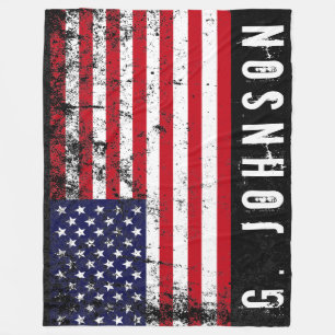 Beunruhigter Art-amerikanische Fleecedecke