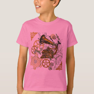 Beunruhigter Blick Steampunk Entwurf T-Shirt