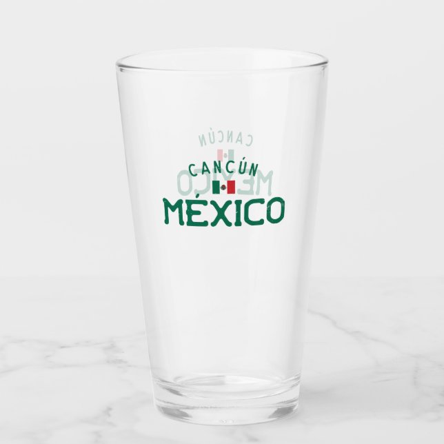 Beunruhigter Cancun Mexiko Glas (Vorderseite)
