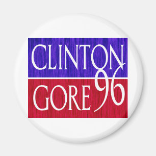 Beunruhigter Entwurf Clintons Gore 96 Magnet