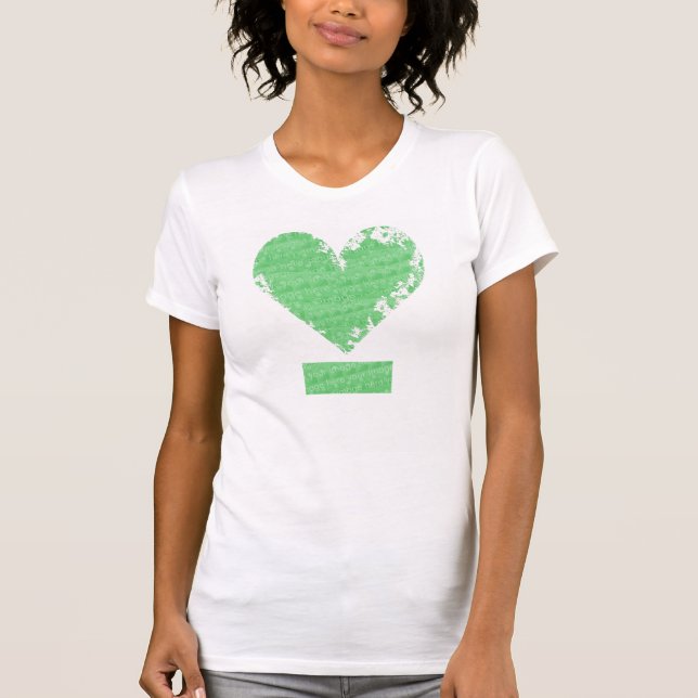 Beunruhigter Herz-Entwurf T-Shirt (Vorderseite)