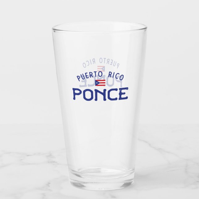 Beunruhigter Ponce Puerto Rico Glas (Vorderseite)