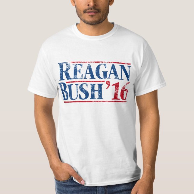 Beunruhigter Reagan - Bush' 16 T-Shirt (Vorderseite)