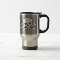 Beunruhigter Schädel u. Knochen-Tasse
