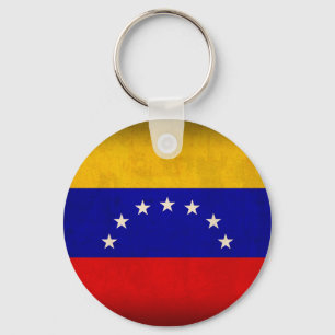 Beunruhigter Schlüsselanhänger Venezuelas Flagge
