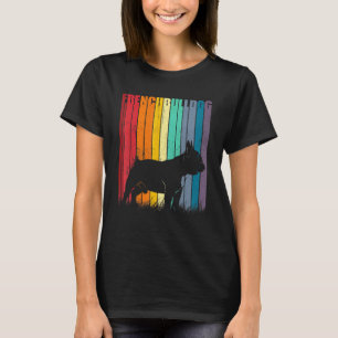 Beunruhigter Vintager Retro-Bulldog-Hund T-Shirt
