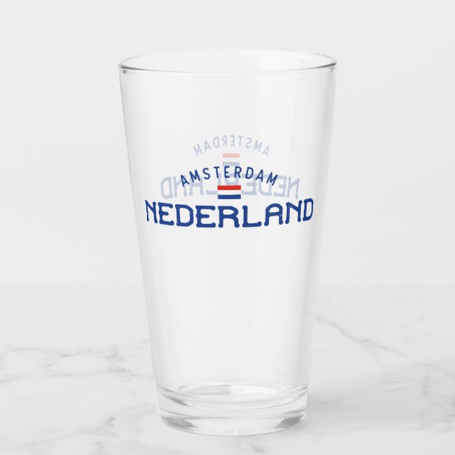 Beunruhigtes Amsterdam Nederland (die Niederlande) Glas (Vorderseite)