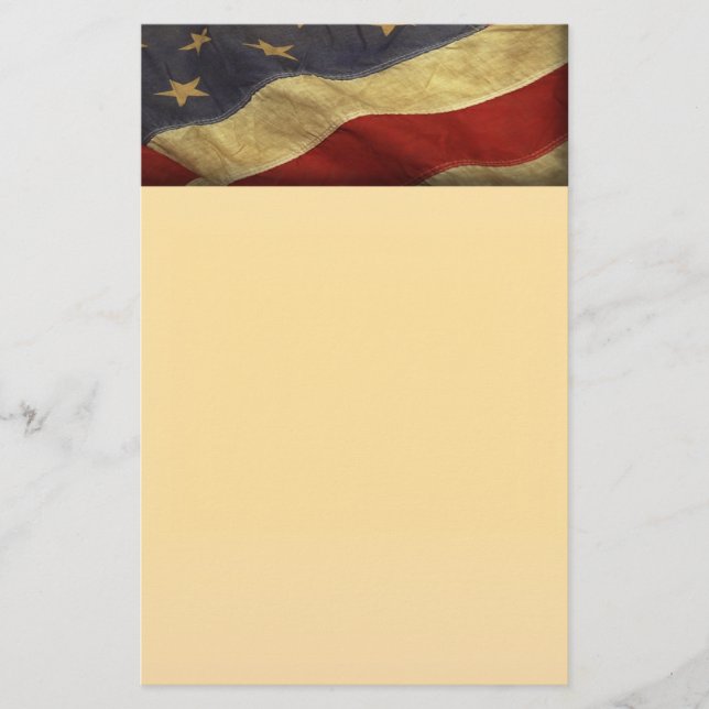 Beunruhigtes Flagge-Briefpapier Briefpapier (Vorderseite)