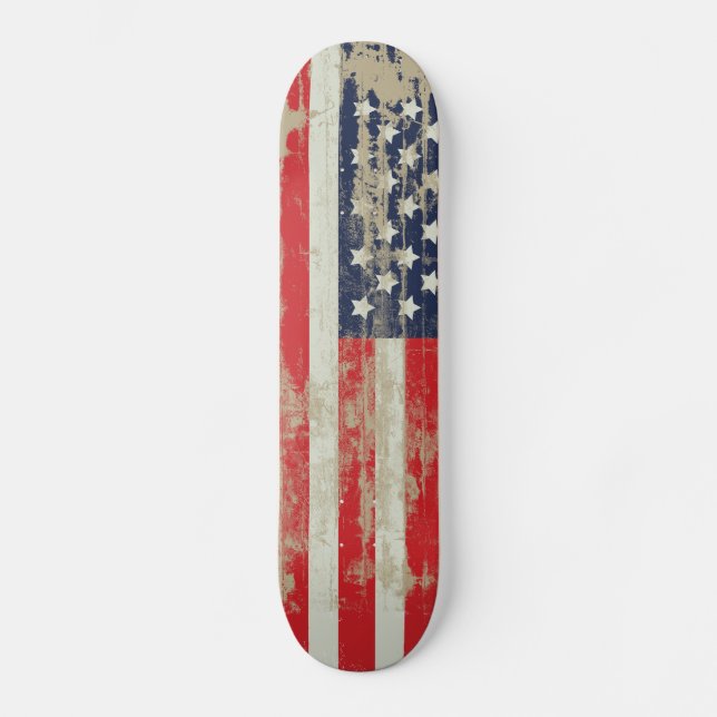 Beunruhigtes Flagge-Skateboard Skateboard (Vorderseite)
