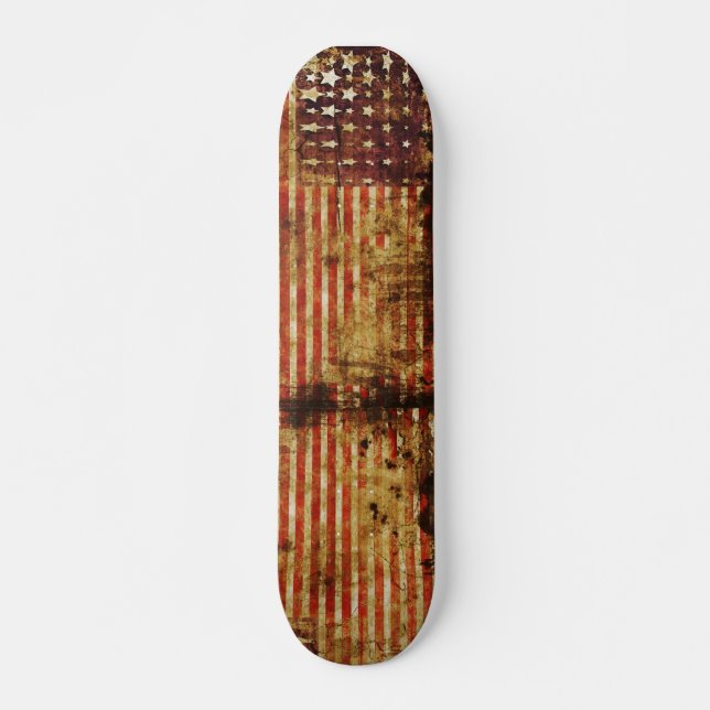 Beunruhigtes Flaggen-Skateboard Skateboard (Vorne)