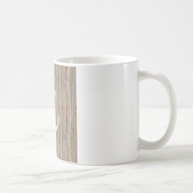 Beunruhigtes Holz mit Anker Kaffeetasse (Rechts)