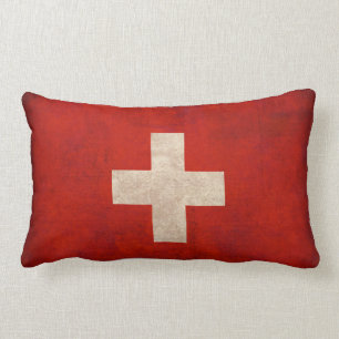 Beunruhigtes Kissen der Schweiz Flagge