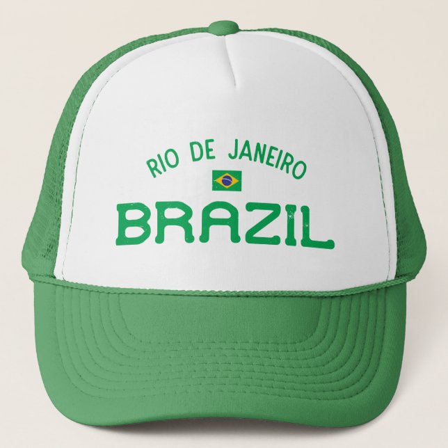 Beunruhigtes Rio de Janeiro Brasilien Truckerkappe (Vorderseite)