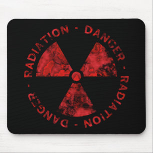 Beunruhigtes rotes Strahlungs-Symbol Mousepad