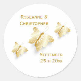 Beurre à stickers Faire-part de mariage d'or
