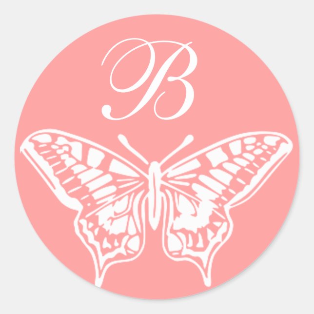 Beurre blanc autocollant personnalisable Monogramm (Devant)