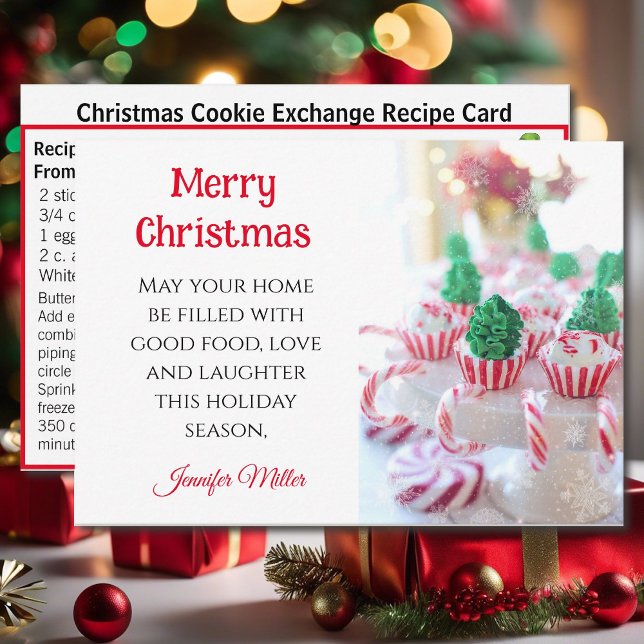 Beurre Cookie Exchange Recette Carte de Noël (Créateur téléchargé)