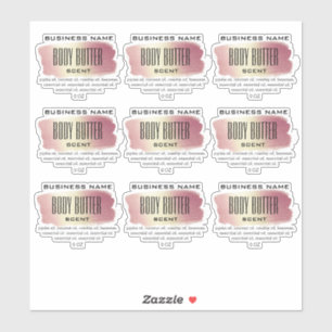Beurre corporel transparent Étiquettes Holographiq