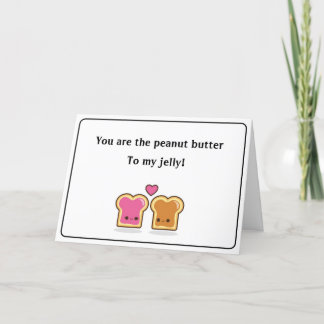 Beurre d'arachide et Jelly Valentines Carte de jou