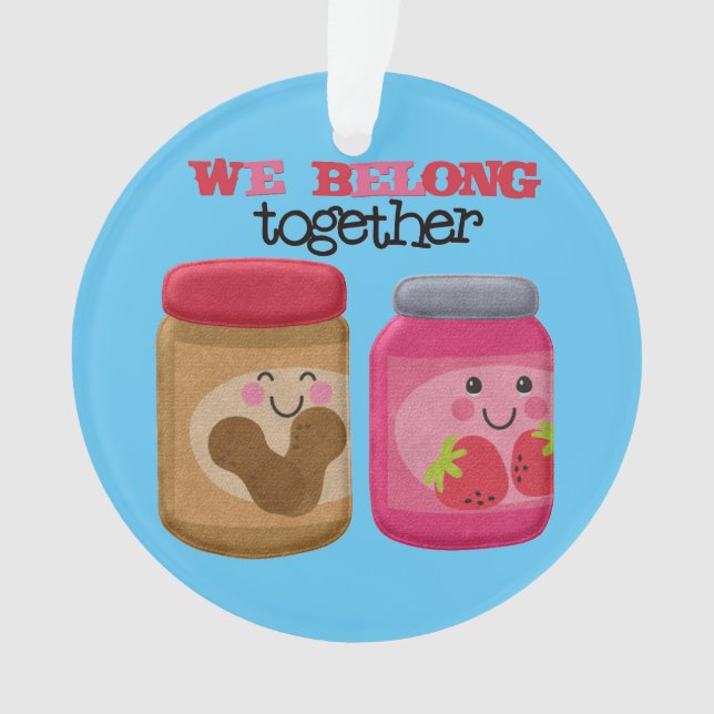 Beurre d'arachide et ornement de Noël de gelée (devant)