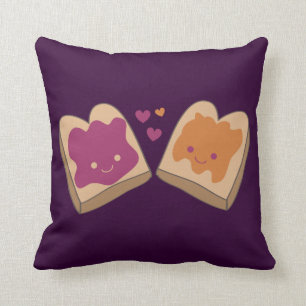Beurre d'arachide Kawaii et oreiller à lancer de g