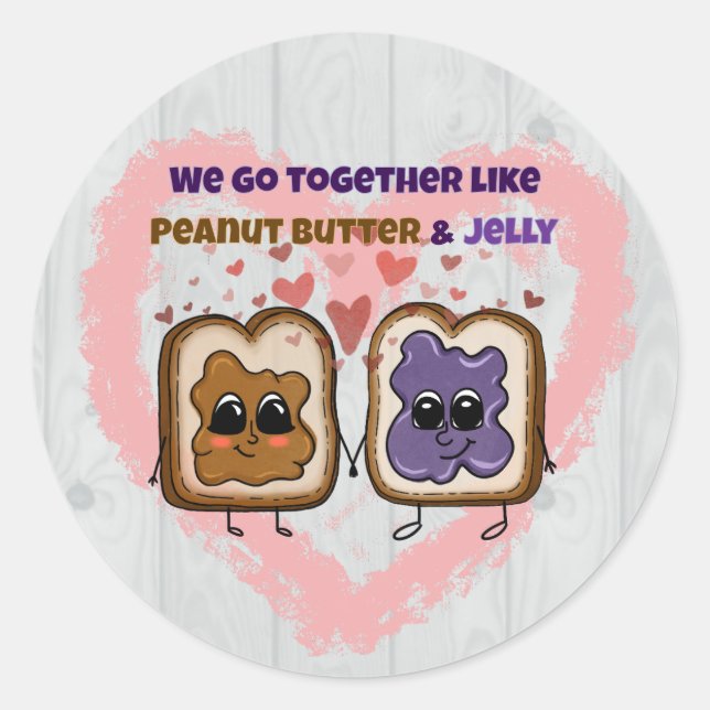 Beurre d'arachide mignonette & Stickers Coeurs d'a (Devant)
