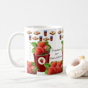 Beurre d'arachide Mug de confiture de fraise