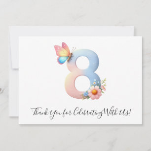 Beurre floral mou Huitième Merci d'anniversaire