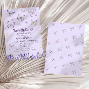Beurre Lilac Bébé Fille Douche Invitation