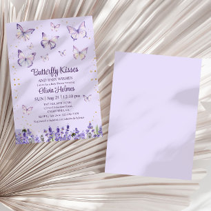 Beurre Lilac Bébé Fille Douche Invitation