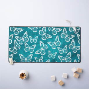 Beurre mignon Élégant Motif Plutôt blanc Turquoise