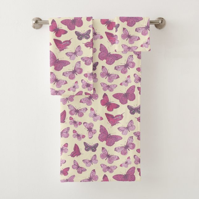 Beurre mignonne rose Motif sur le beige (En situation)