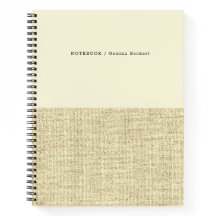 Beurre moderne Jaune et Carnet Motif lin