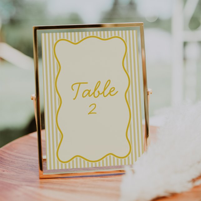Beurre moderne Mariage jaune Numéro de table (Créateur téléchargé)