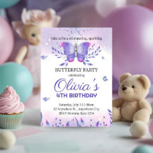 Beurre modifiable Invitation d'anniversaire, Papil