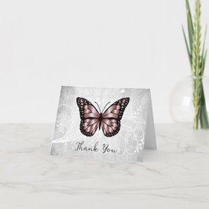 Beurre rose brillant Carte de remerciements