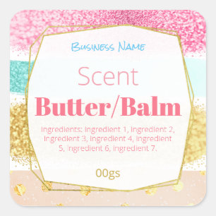 Beurre rose pâle Beurre Visage Crème Étiquettes de