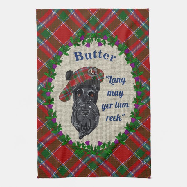 Beurre Scottie Chien serviette de cuisine (Vertical)