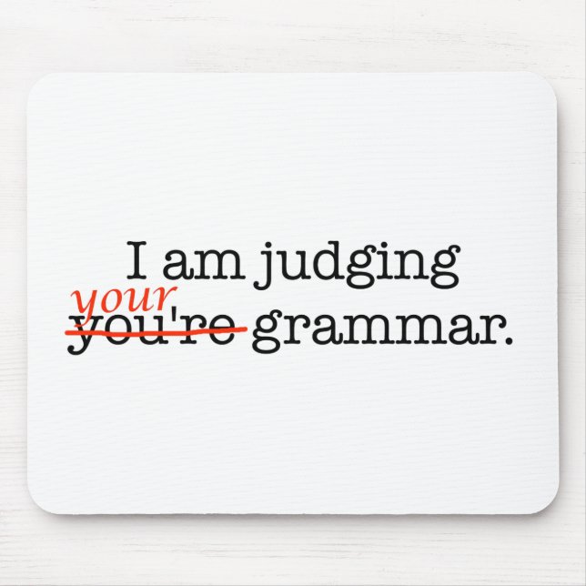 Beurteilen Ihrer Grammatik Mousepad (Vorne)