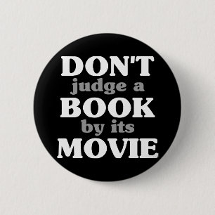 Beurteilen Sie ein Buch nicht durch seinen Film Button