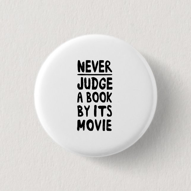 Beurteilen Sie nie ein Buch durch seinen Film Button (Vorderseite)